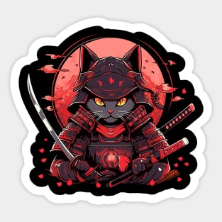 samurai cat Sticker